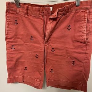 Jcrew Mens Red Anchor Shorts